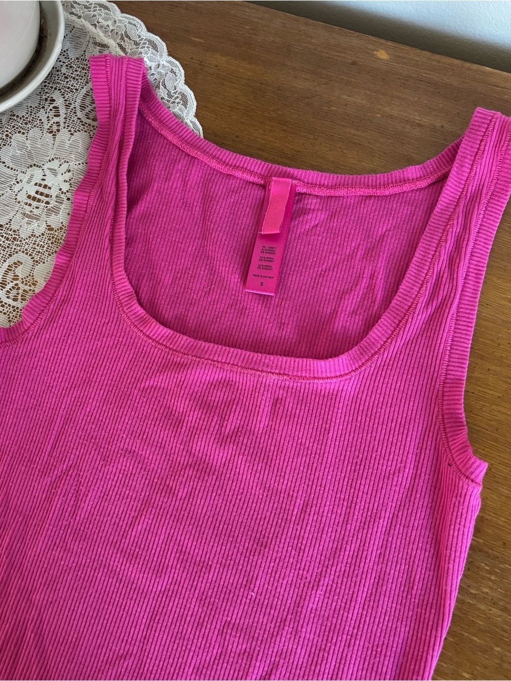 SKIMS Ribbed Dress- Bright Pink